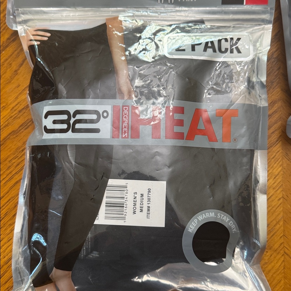 2-Pack 32 Degrees HEAT Base Layer Legging Pants In Black